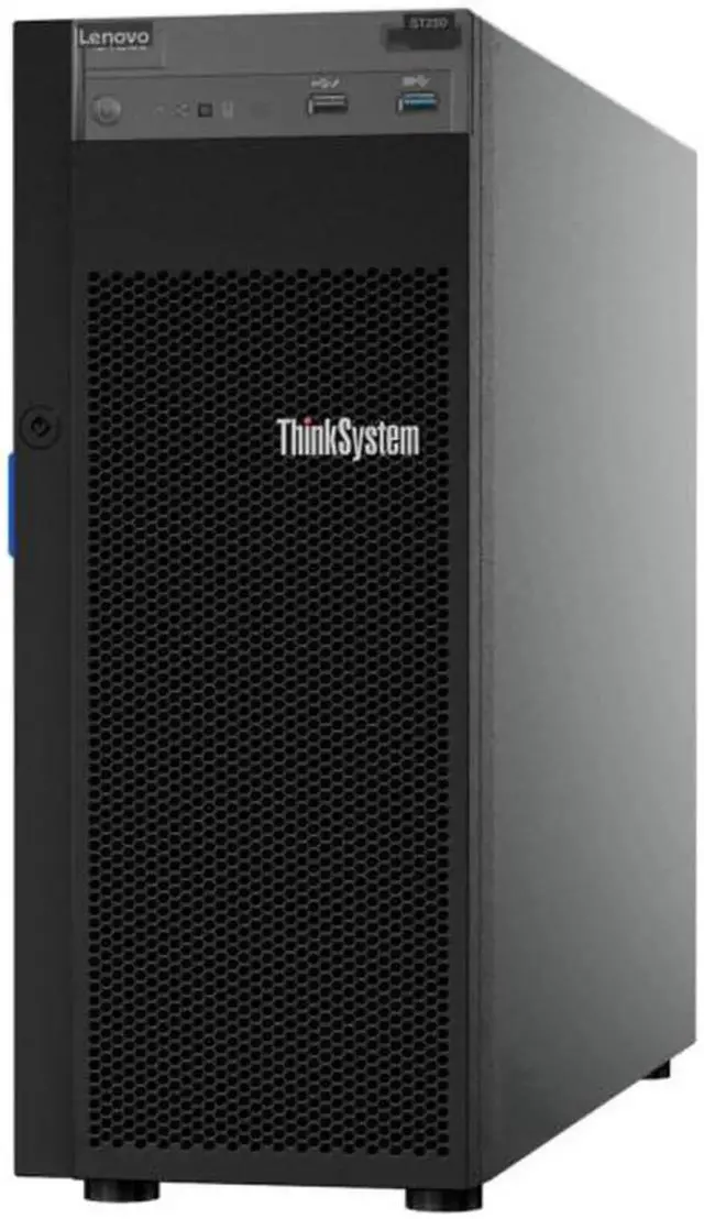 Alt view image 2 of 4 - Lenovo ThinkSystem ST250 Tower Server, Intel Xeon 3.3GHz CPU, 64GB DDR4 2666MHz RAM, 16TB HDD Storage, JBOD RAID
