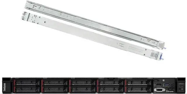 Main image of Lenovo ThinkSystem SR630 Rack Server Bundle with Rail Kit, 2 x Intel Xeon Silver 4110, 128GB DDR4, 8TB SSD, RAID