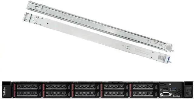 Main image of Lenovo ThinkSystem SR630 Rack Server Bundle with Rail Kit, Windows Server 2019, 2 x Intel Xeon Silver 4110 8-Core 2.10GHz, 32GB DDR4, 2TB SSD, RAID