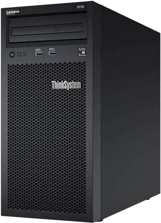 Main image of Lenovo ThinkSystem ST50 Tower Server Bundle Including APC BR1500MS 1500VA UPS, Intel Xeon 3.4GHz CPU, 64GB DDR4 2666MHz RAM, 12TB HDD Storage, JBOD RAID