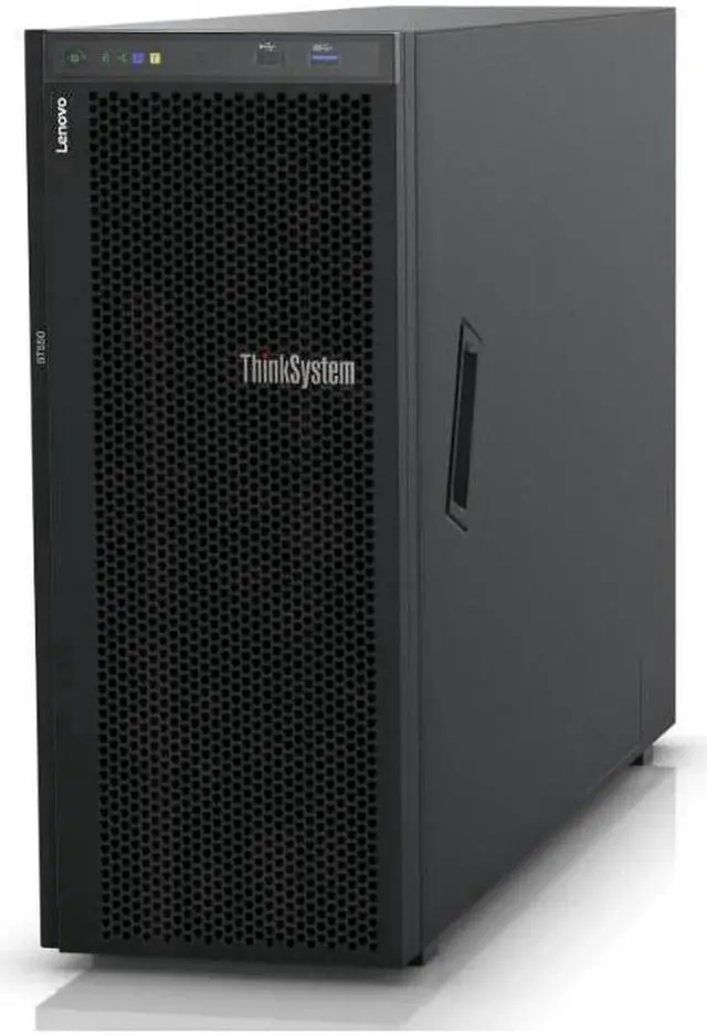 Alt view image 2 of 2 - Lenovo ThinkSystem ST250 Tower Server Bundle Including APC BR1500MS 1500VA UPS, Intel Xeon 3.3GHz CPU, 64GB DDR4 2666MHz RAM, 16TB HDD Storage, JBOD RAID