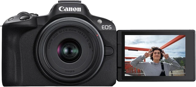 Alt view image 2 of 3 - Canon EOS R50 Kit with (RF 18-45mm + RF 55-210mm ) (Black)