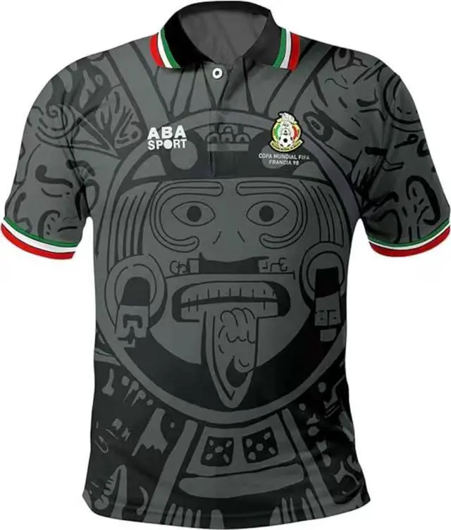 Main image of Mexico 1998 Retro WBC Jersey - Mexican Soccer Jersey Black XXL