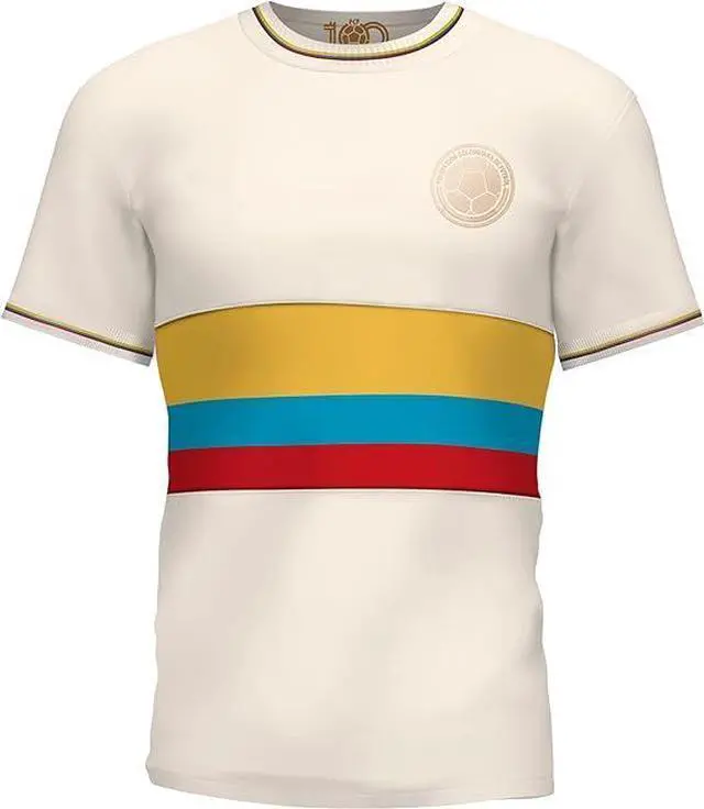 Main image of Camiseta Edición Especial Seleccion Colombia - Centenario de la Federación Colombiana - 100 Años Colombia Soccer Jersey White XL