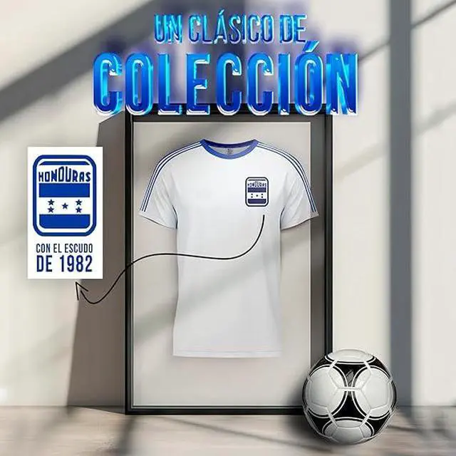 Alt view image 3 of 4 - Camiseta Retro de Honduras 1982 Classic Soccer Jersey HN Modelo Históric M