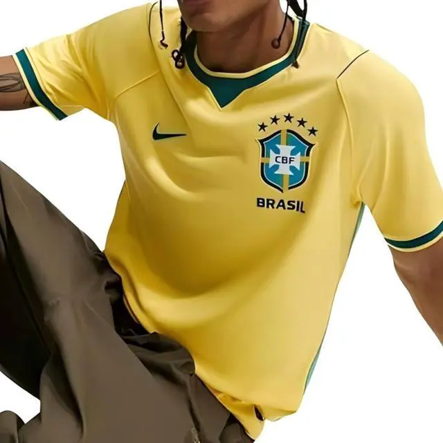Alt view image 4 of 5 - Men's Brazil 2026 Stadium Home Dri-FIT Soccer Jersey