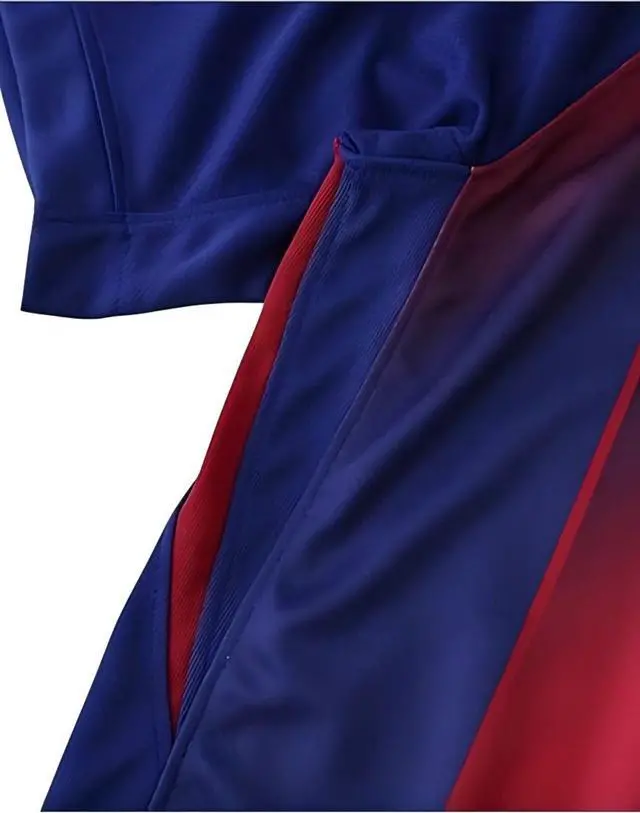Alt view image 2 of 6 - Raphinha #11 Mens Soccer Jersey Fan Edition Short Sleeve & Casual Shirt - Home, Away, Third Kit & Fourth Kit 2025/26 Deep Royal Blue / Red 2025/26 2XL
