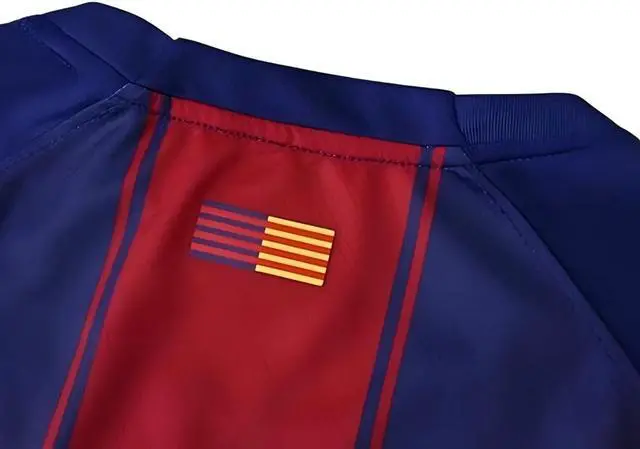 Alt view image 4 of 6 - Raphinha #11 Mens Soccer Jersey Fan Edition Short Sleeve & Casual Shirt - Home, Away, Third Kit & Fourth Kit 2025/26 Deep Royal Blue / Red 2025/26 2XL