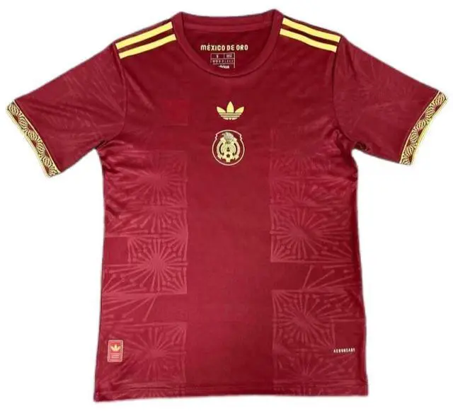 Main image of Men's Mexico Gold Themed Short Sleeve Soccer Fan Jersey L