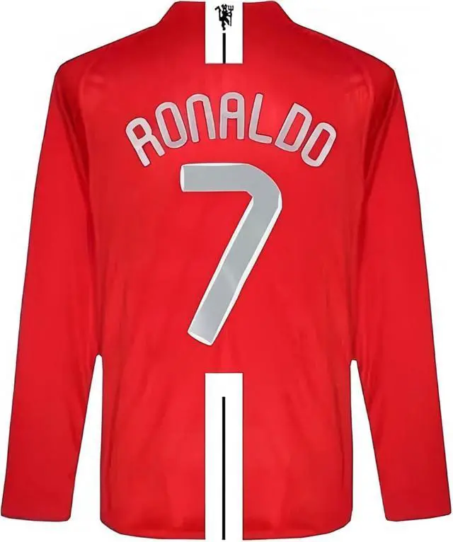 Main image of Mens Soccer Jersey Fan Version Long & Short Sleeve Shirt for Game Day, Training, or Casual Wear - 2007/08 Red Home XL