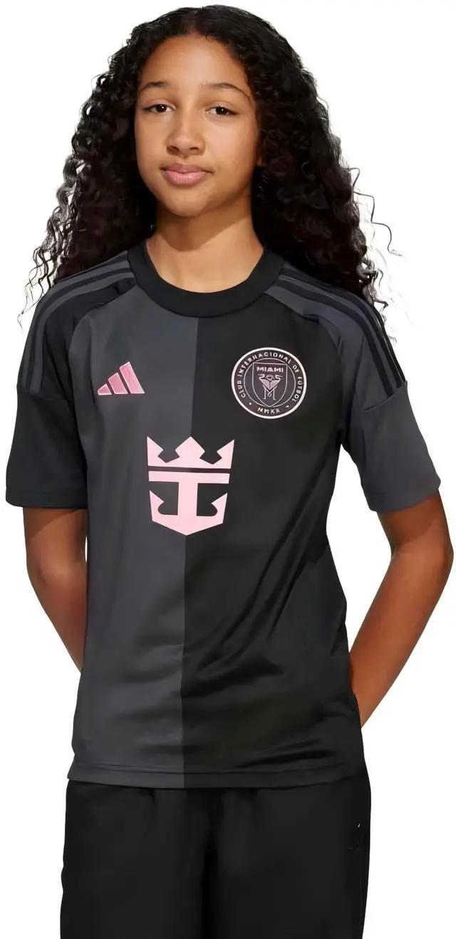 Alt view image 2 of 5 - Inter Miami 25/26 Messi Youth Away Jersey Sustainable Soccer Shirt with Moisture-Wicking AEROREADY Fabric L