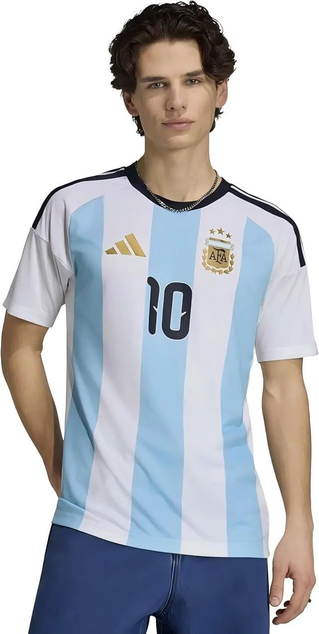 Alt view image 6 of 6 - Men's Argentina 26 Home Replica Messi Jersey