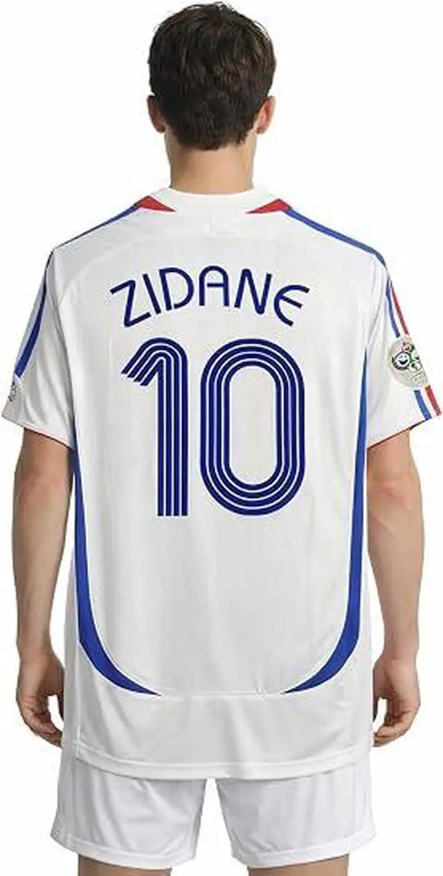 Alt view image 2 of 5 - Zidane France Retro Mens Soccer Jersey Home & Away Short Sleeve for Game Day, Training, or Casual Wear XL