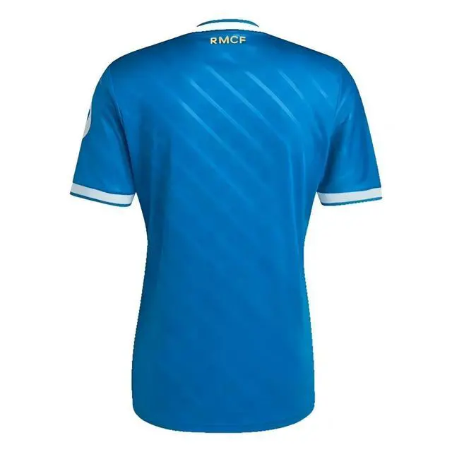 Alt view image 2 of 4 - Men's Real Madrid 25/26 Third Fan Version Soccer Jersey, Blue Short Sleeve Quick Dry Football Shirt for Training, Game Day and Casual Wear M