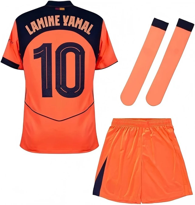 Main image of Youth Lamine Yamal Soccer Jersey Fan Version for Kids, Boys and Girls, Short Sleeve for Game Day, Training, or Casual Wear 26 -10-11yesrs 3rd