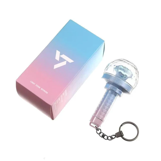 Alt view image 3 of 7 - SEVENTEEN 10th Anniversary Mini Light Up Light Stick Keyring, Caratbong LED Keychain, Concert Fan Merch Bag Charm Gift