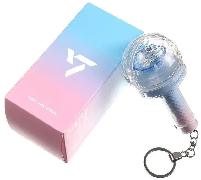 Main image of SEVENTEEN 10th Anniversary Mini Light Up Light Stick Keyring, Caratbong LED Keychain, Concert Fan Merch Bag Charm Gift