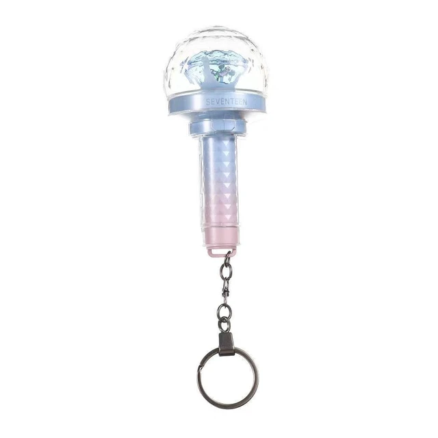 Alt view image 5 of 7 - SEVENTEEN 10th Anniversary Mini Light Up Light Stick Keyring, Caratbong LED Keychain, Concert Fan Merch Bag Charm Gift