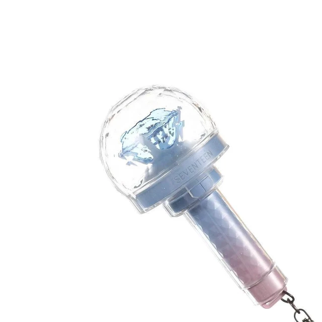 Alt view image 4 of 7 - SEVENTEEN 10th Anniversary Mini Light Up Light Stick Keyring, Caratbong LED Keychain, Concert Fan Merch Bag Charm Gift