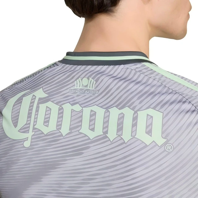 Alt view image 5 of 5 - Club America 2025/26 Men's Third Soccer Jersey, Quick Dry Replica Football Shirt, Grey with Lime Green Accents for Match Day, Training & Casual Wear XL