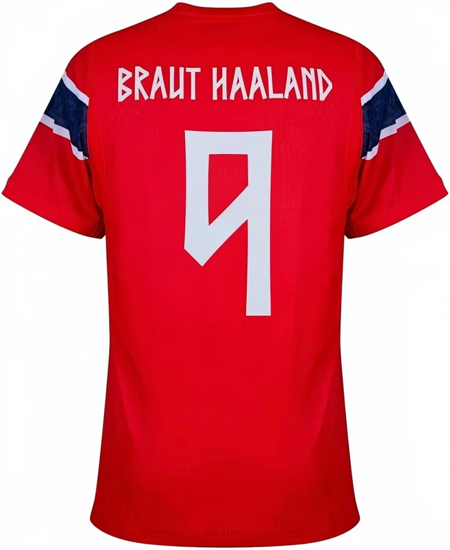 Main image of Haaland Norway #9 Home Soccer Jersey 2026 M