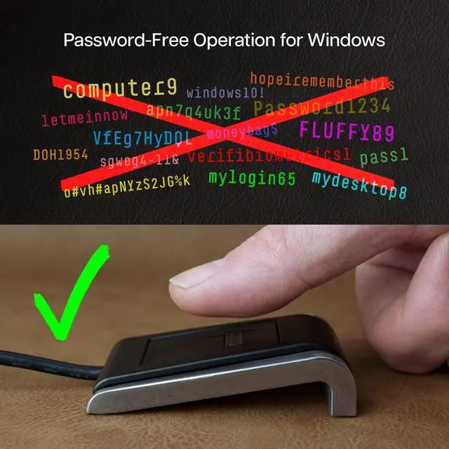 Alt view image 2 of 6 - Verifi P2000 Desktop USB Fingerprint Reader - Windows Hello, Passkey Operation