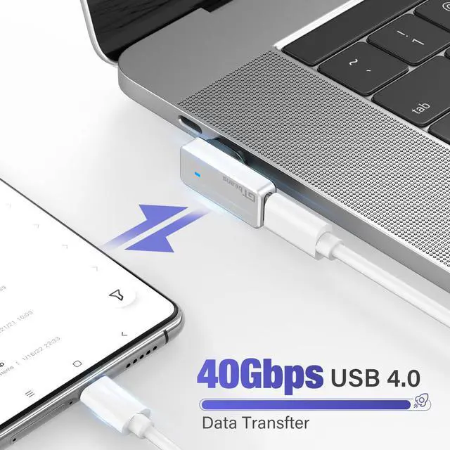 Alt view image 6 of 6 - USB C Magnetic Adapter 24Pin with 2 Tips, 40Gbps PD 240W Type C Connector | Right Angle, USB 4.0 Data Transfer & 8K 60Hz Video Output for Steam Deck, MacBook Pro/Air, Phones, for iPhone 17/16/15