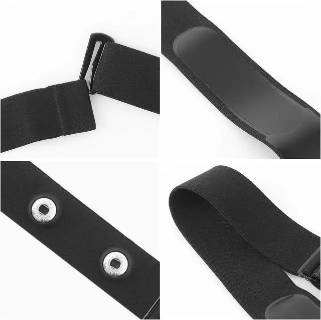 Alt view image 5 of 6 - Heart Rate Monitor Replacement Strap, Chest Replacement Strap Compatible with Wahoo Tickr Polar H7 Garmin HRM Coospo, IP67 Waterproof, Adjustable Soft Size M to XXL