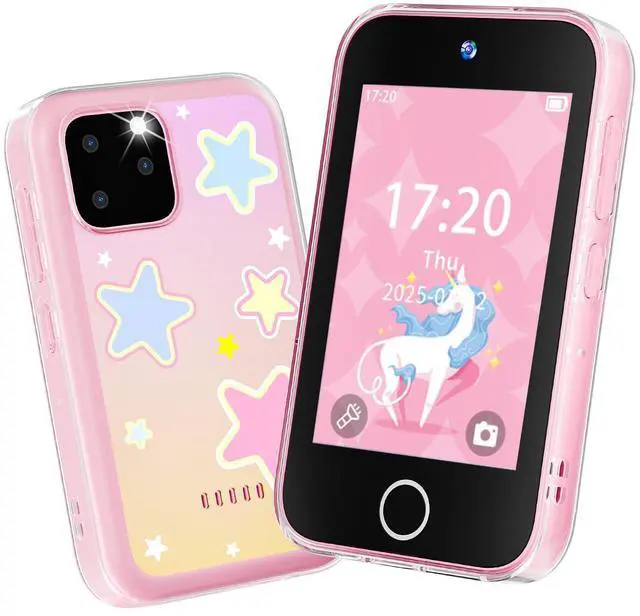 Main image of Kids Smart Phone for Girls, Upgraded 3.5'' Touchscreen Phone for Kids Age 3-8, Christmas Birthday Gifts, Dual Camera Music Player Puzzle Games, Learning Toy for 3 4 5 6 7 8 Year Old Girls