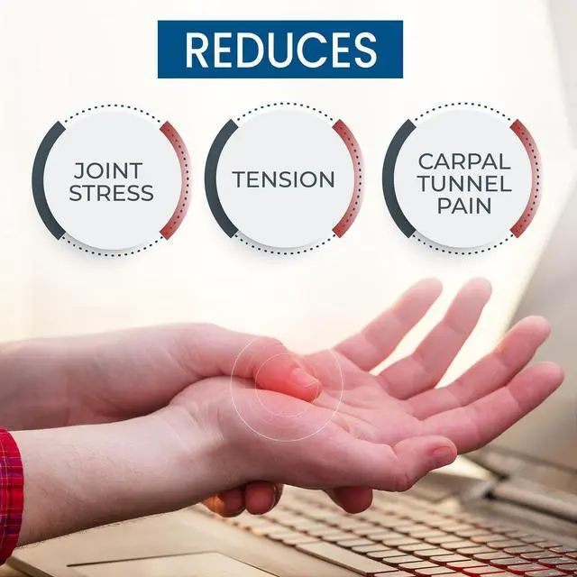 Alt view image 7 of 7 - Wearable Gaming Wrist Rest for Keyboard, Mouse pad, Laptop, and PC Work or Gamer Support. (Pink, S-M)