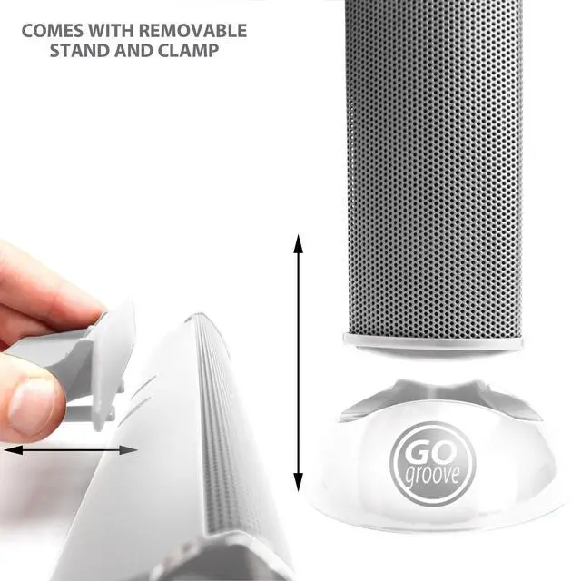 Alt view image 6 of 7 - SonaVERSE USB Speakers for Laptop Computer - USB Powered Mini Sound Bar with Clip-On Portable External Speaker Design for Monitor, One Cable for Digital Audio Input and Power (White)