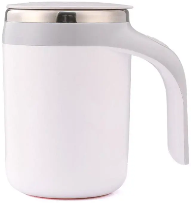 Main image of Self Stirring Mug, Electric Automatic Stirring Coffee Cup with 304 Stainless Steel, Rechargeable Travel Mug for Hot/Cold Drinks, Perfect for Coffee, Tea, Hot Chocolate, Office & Home Use(white)