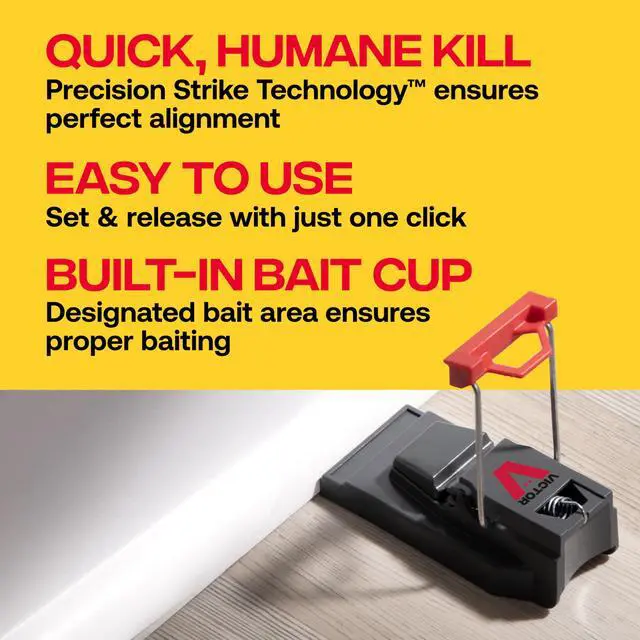 Alt view image 3 of 7 - M123SSR Quick-Kill Easy Set Mouse Trap, 6 Reusable Victor Mouse Traps
