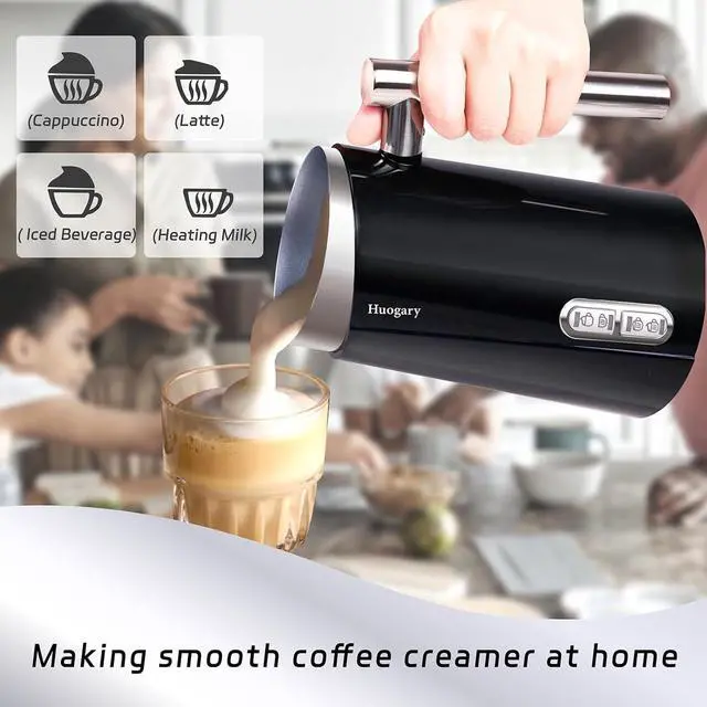 Alt view image 2 of 6 - Milk Frother, 4 in 1 Electric Milk Steamer, Automatic Hot & Cold Foam Maker, Milk Warmer for Coffee, Latte, Cappuccino, Macchiato, 120V