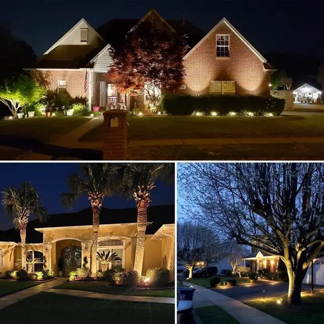 Alt view image 7 of 7 - 120V LED Landscape Spotlights, 10W Outdoor Spotlights for Yard, 3000K Warm White, 120V AC Spot Light with Ground Spike, Waterproof Landscape Lighting for House Garden Lawn Decorative - 2 Pack