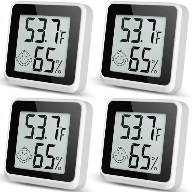 Main image of Indoor Humidity Meter Hygrometer 4Pack, Room Thermometer for Accurate Room Temperature Monitor, Digital Hygrometer with Indoor Thermometer for Home, Baby Nursery, and Humidity Sensor Enhanced Comfort