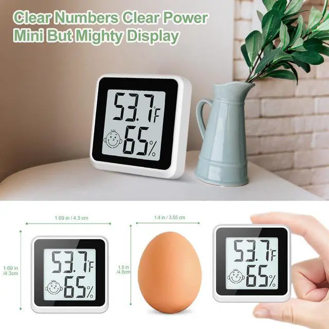 Alt view image 4 of 7 - Indoor Humidity Meter Hygrometer 4Pack, Room Thermometer for Accurate Room Temperature Monitor, Digital Hygrometer with Indoor Thermometer for Home, Baby Nursery, and Humidity Sensor Enhanced Comfort