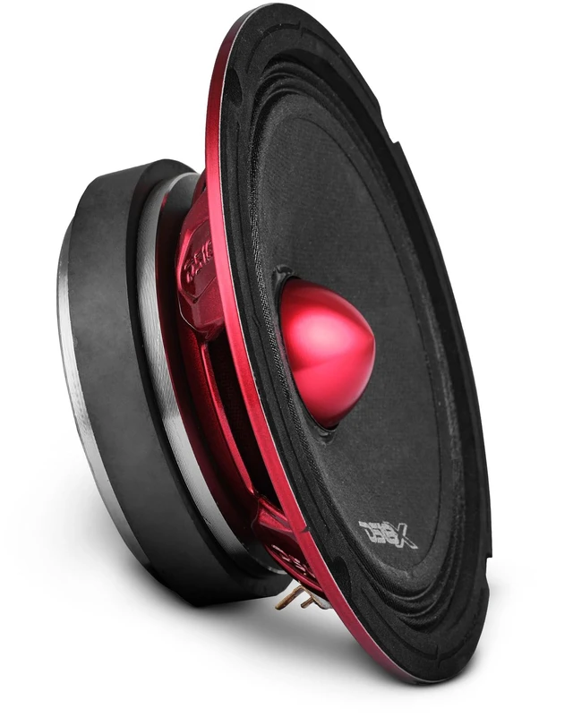 Main image of PRO-X6.4BMSL Slim Loudspeaker - 6.5", Midrange, Red Aluminum Bullet, 400W Max, 200W RMS, 4 Ohms - Premium Quality Audio Door Speakers for Car or Truck Stereo Sound System (1 Speaker)