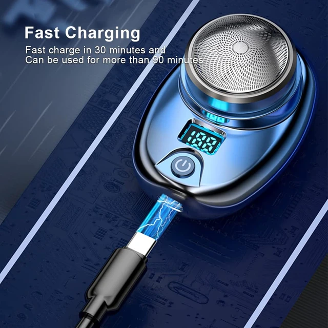 Alt view image 4 of 7 - New Upgrade Mini Electric Razor, Electric Shaver, Pocket Size Portable USB Rechargeable Waterproof Shavers Easy One-Button Use Suitable for Men