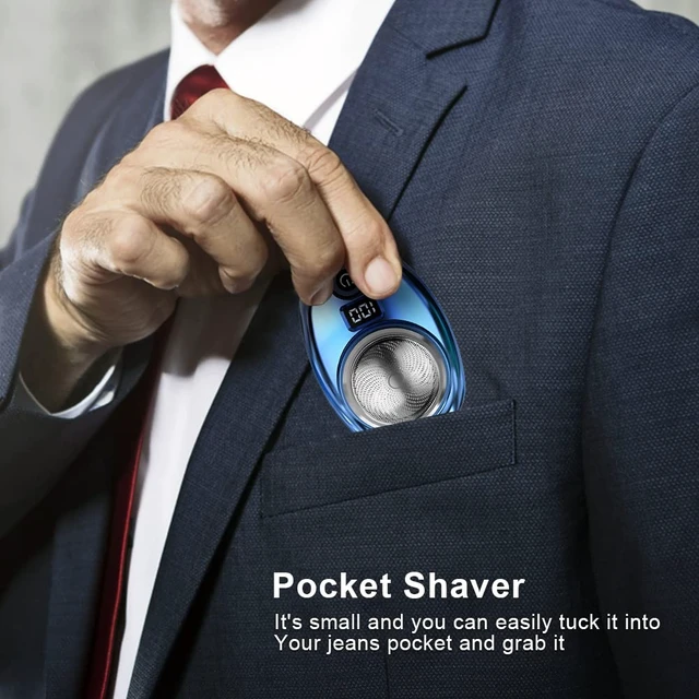 Alt view image 5 of 7 - New Upgrade Mini Electric Razor, Electric Shaver, Pocket Size Portable USB Rechargeable Waterproof Shavers Easy One-Button Use Suitable for Men