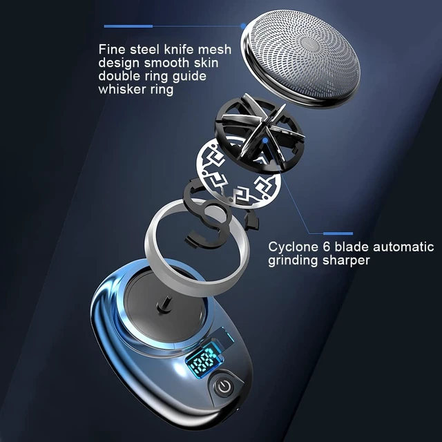 Alt view image 7 of 7 - New Upgrade Mini Electric Razor, Electric Shaver, Pocket Size Portable USB Rechargeable Waterproof Shavers Easy One-Button Use Suitable for Men