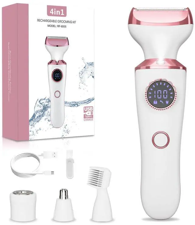 Main image of Electric Razor for Women, 4-in-1 Bikini Trimmer & Body Shaver