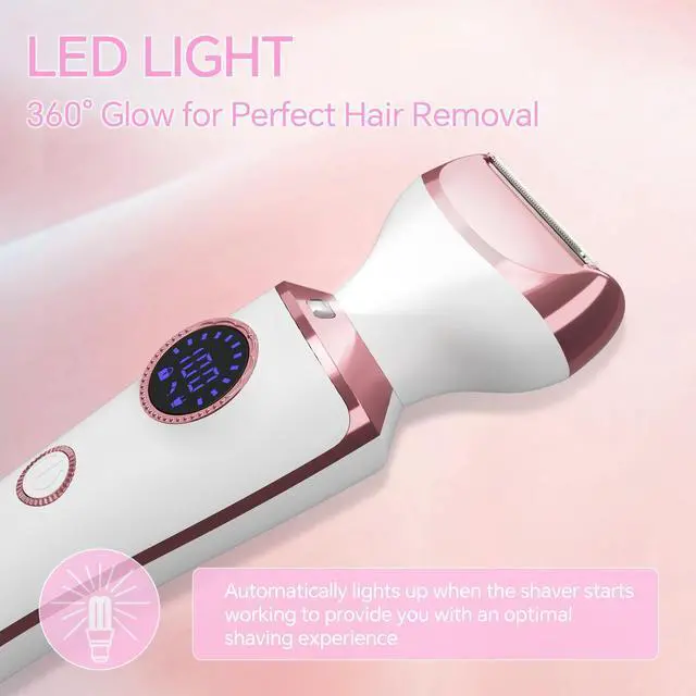 Alt view image 3 of 7 - Electric Razor for Women, 4-in-1 Bikini Trimmer & Body Shaver