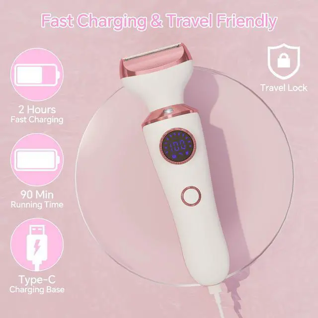 Alt view image 5 of 7 - Electric Razor for Women, 4-in-1 Bikini Trimmer & Body Shaver