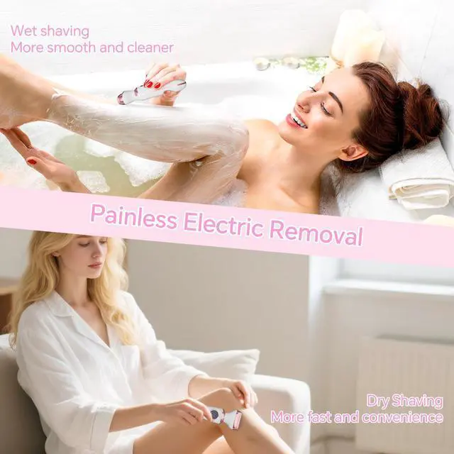 Alt view image 6 of 7 - Electric Razor for Women, 4-in-1 Bikini Trimmer & Body Shaver