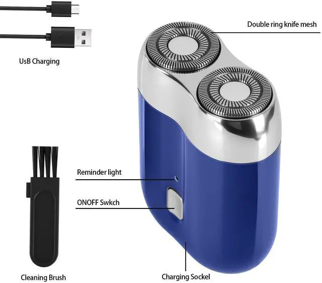 Alt view image 2 of 7 - 2026 New mini Electric Shaver for Men, Upgrade Pocket Dual Head Shaver.