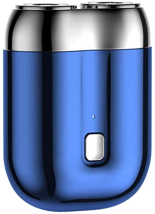 Main image of New Model Mini Dual-Head Electric Shaver, Upgrade Pocket Shaver, Washable Double Head Razor, USB Mini Portable Razor, Rechargeable Waterproof Compact (Four Color) (Blue)
