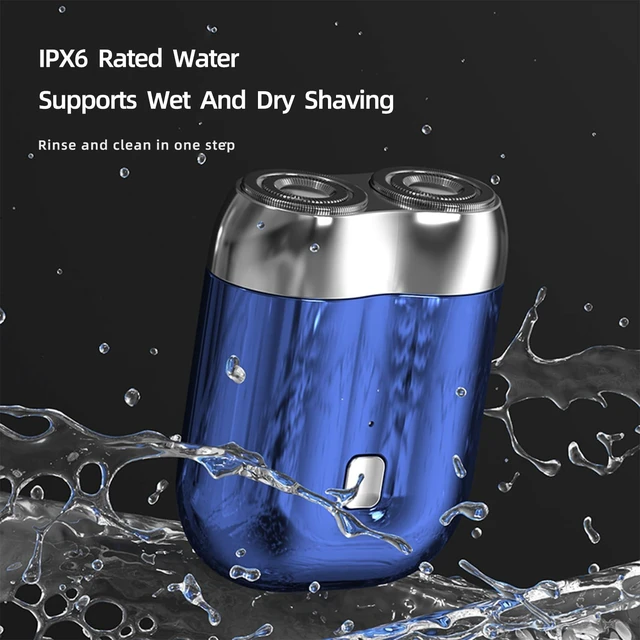 Alt view image 3 of 7 - New Model Mini Dual-Head Electric Shaver, Upgrade Pocket Shaver, Washable Double Head Razor, USB Electric Mini Portable Razor, Rechargeable Waterproof Compact Electric Shaver(Four Color) (Gray)