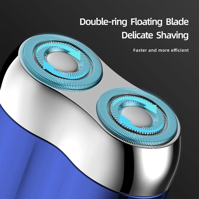 Alt view image 5 of 7 - New Model Mini Dual-Head Electric Shaver, Upgrade Pocket Shaver, Washable Double Head Razor, USB Electric Mini Portable Razor, Rechargeable Waterproof Compact Electric Shaver(Four Color) (Gray)