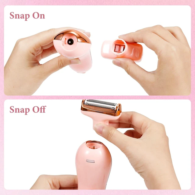 Alt view image 6 of 6 - Electric Shaver for Legs Pubic Body Hair, 4 in 1 Bikini Trimmer for Women, Replaceable Lady Facial Nose Razor, IPX7 Waterproof Rechargeable Women's Grooming Kit